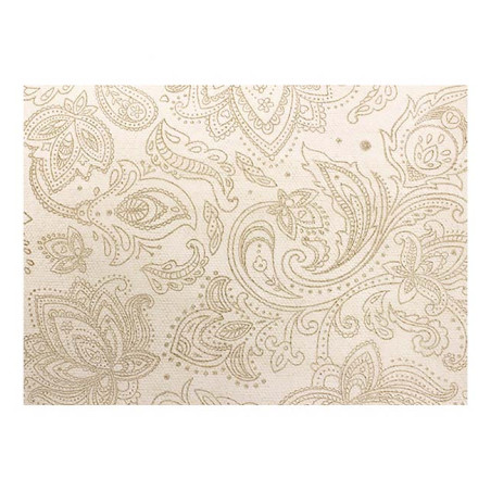 Tischdecke Non Woven 120x120cm "Mandala" Creme 50g/m² (150 Stück)