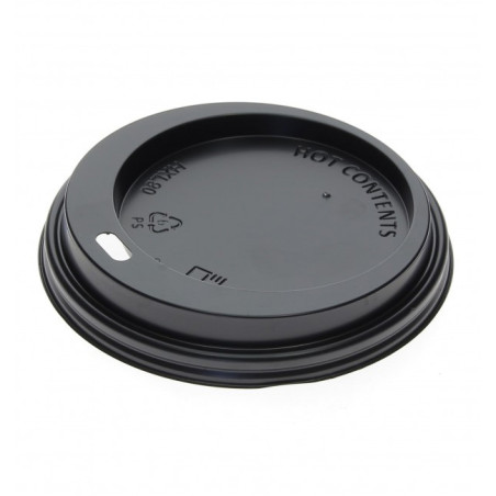 Deckel Schwarz für Becher 8, 9, 12 Oz Ø8,0cm (100 Stück)