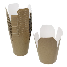 Faltbox Pappe Kraft "To Go" 800ml (500 Stück)