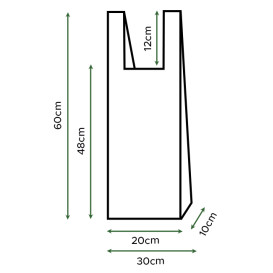 Hemdchenbeutel Tasche Home Compost “Be Eco!” 30x60cm 14µm (100 Stück)