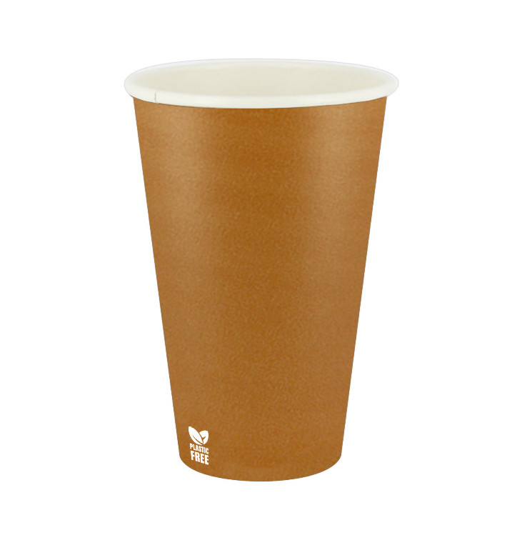 Plastikfreier Pappbecher 12 Oz/360ml "Karamell" Ø8cm (1.000 Stück)