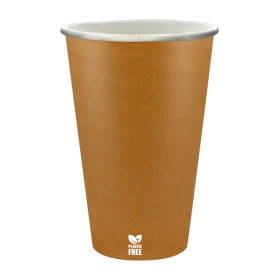 Plastikfreier Pappbecher 12 Oz/360ml "Karamell" Ø8cm (1.000 Stück)