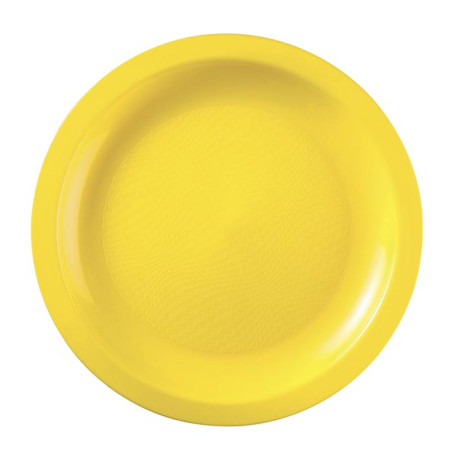 Plastikteller Flach Gelb Round PP Ø18,5cm (600 Stück)