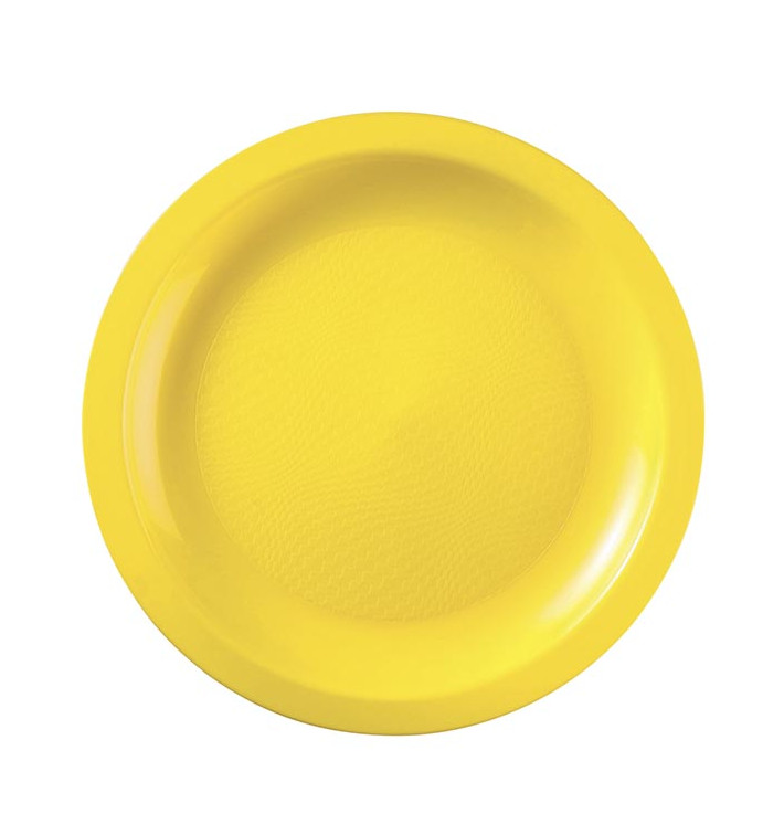 Plastikteller Flach Gelb Round PP Ø18,5cm (25 Stück)