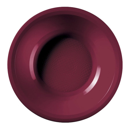 Wiederverwendbare harte Teller Rund Tief Bourdeaux "Round" PP Ø19,5cm (600 Stück)