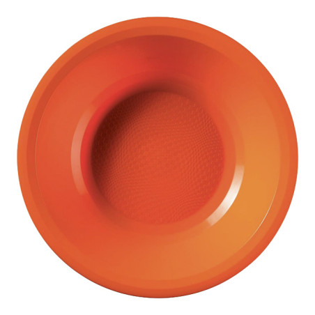 Wiederverwendbare harte Teller Rund Tief Orange "Round" PP Ø19,5cm (50 Stück)