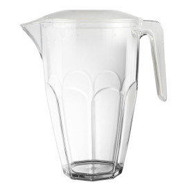 Plastikkaraffe Wiederverwendbar SAN mit Deckel 2250ml (3 Stück)