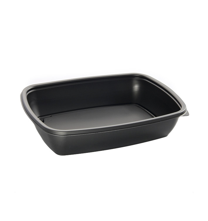 Plastikbehälter PP schwarz 900ml 23x16,5cm 900ml (75 Stück)