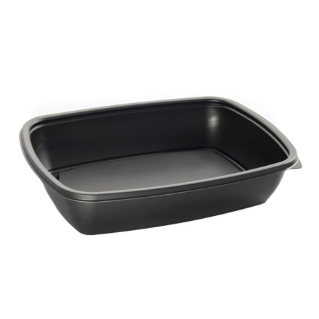 Plastikbehälter PP schwarz 900ml 23x16,5cm 900ml (75 Stück)