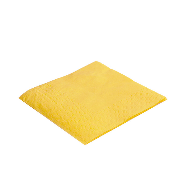 Papierservietten "Cocktail" gelb 20x20cm (100 Stück)