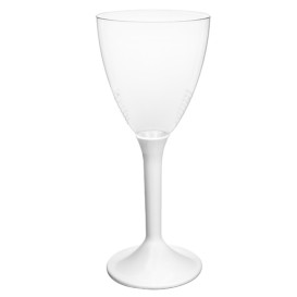 Glas aus Plastik für Wein Weiß Fuß 180ml 2T (200 Stück)