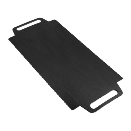 Papptablett Rechteckig Schwarz Griffen 30x12 cm (600 Stück)