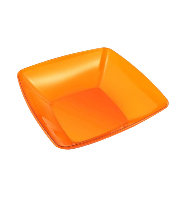 Plastikschüssel PS Glasklar Hart Orange 3500ml (1 Stück)