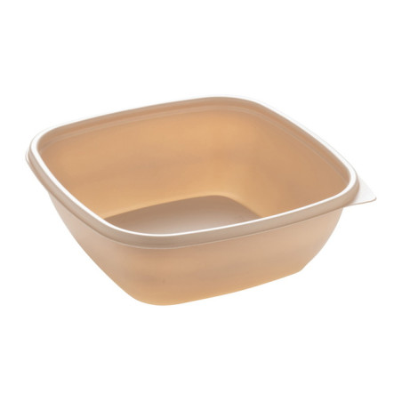 Plastikbehälter PP Creme 750ml 16,5x16,5x6cm (50 Stück)