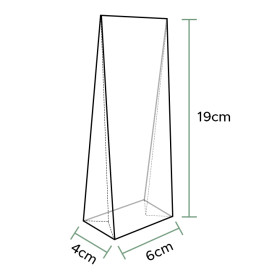 Kreuzbodenbeutel BOPP 6x19+4cm G160 (1000 Stück)