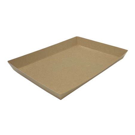 Kraft-Karton Tablett für Catering Box 33x23x3cm (50 Stück)