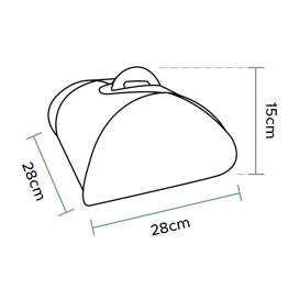 Kraft Schmetterlingstortenbox 28x28x15cm (125 Stück)