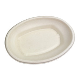 Tablett Oval Zuckerrohr-Fasern 500ml 24x17x4cm (300 Stück)