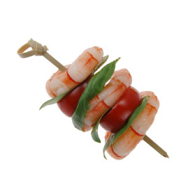 Natürliche Fingerfood-Spieße aus Bambus "Knoten" 7cm in einer Schachtel (1.200 Stück)