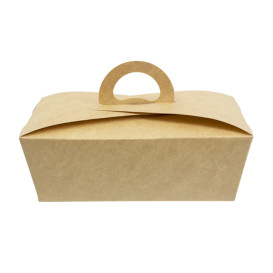 SnackBox Amerikanische "Doggy Bag" Kraft 16x9,5x6cm (200 Stück)