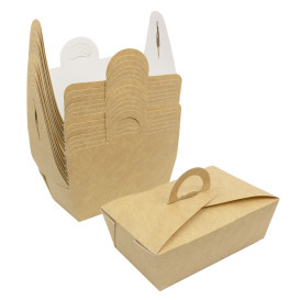 SnackBox Amerikanische "Doggy Bag" Kraft 16x9,5x6cm (200 Stück)