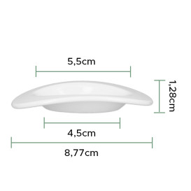 Mini-Plastikteller Durable SAN "Ellipse" Weiß 10ml (96 Stück)