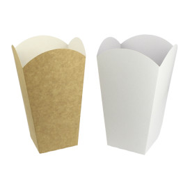 Kleine Popcorn Box weiß 45gr 6,5x8,5x15cm (700 Stück)
