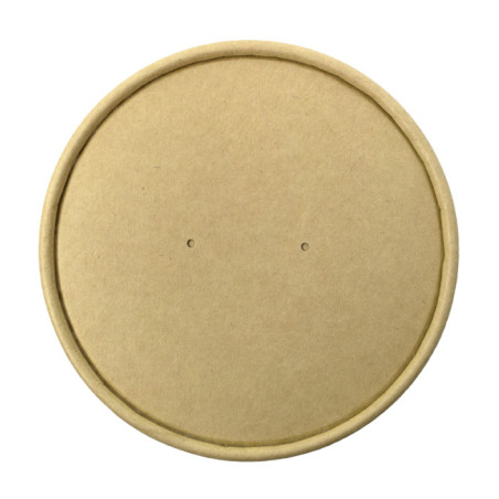 Kraft-Kraftkarton-Deckel für Ø11,7cm Kraft-Kraft Pappbecher (25 Stück)