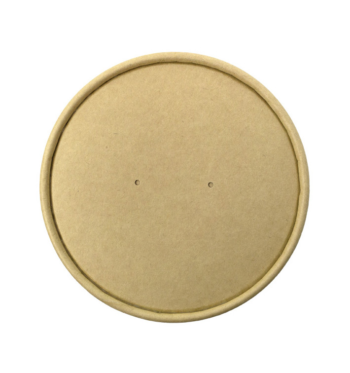 Kraftkarton-Deckel für Ø11,6cm Kraft Pappbecher (25 Stück)