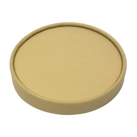 Kraftkarton-Deckel für Ø11,9cm Kraft Pappbecher (25 Stück)