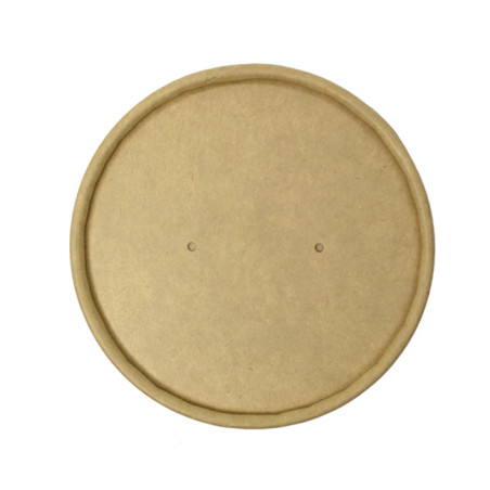 Kraft-Kraftkarton-Deckel für Ø9,5cm Kraft-Kraft Pappbecher (25 Stück)