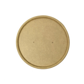 Kraftkarton-Deckel für Ø9,0cm Kraft Pappbecher (25 Stück)