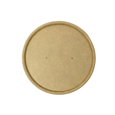 Kraft-Kraftkarton-Deckel für Ø9,0cm Kraft-Kraft Pappbecher (25 Stück)