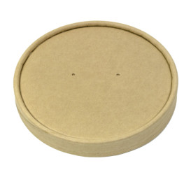 Kraftkarton-Deckel für Ø11,7cm Kraft Pappbecher (375 Stück)