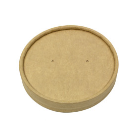 Kraftkarton-Deckel für Ø9,5cm Kraft Pappbecher (25 Stück)