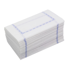 Papierservietten mit Zickzackfalz Weiß Muster 14x14cm (250 Stück) 