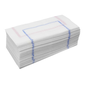 Papierservietten mit Zickzackfalz 14x14 blau-roter (250 Stück)