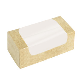 Rechteckige Verpackungen für Bäckereien PackiPack Vision Kraft 19x10x10cm (50 Stück)