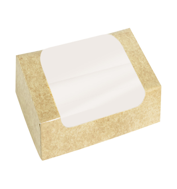 Rechteckige Verpackungen für Bäckereien PackiPack Vision Kraft 25x18x7cm (50 Stück)