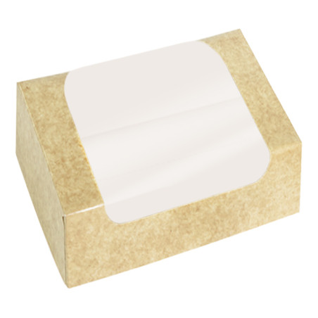 Rechteckige Verpackungen für Bäckereien Kraft 25x18x7cm (50 Stück)