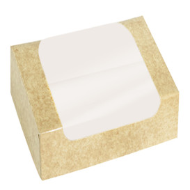 Rechteckige Verpackungen für Bäckereien PackiPack Vision Kraft 13x11x8cm (X Stück)