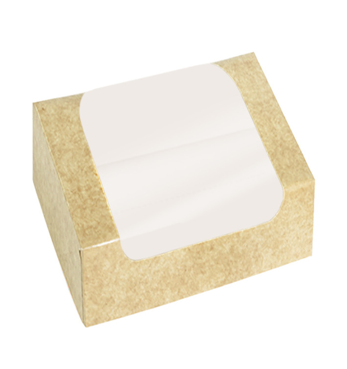 Rechteckige Verpackungen für Bäckereien PackiPack Vision Kraft 13x11x8cm (X Stück)