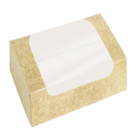 Rechteckige Verpackungen für Bäckereien PackiPack Vision Kraft 18x10x8cm (X Stück)