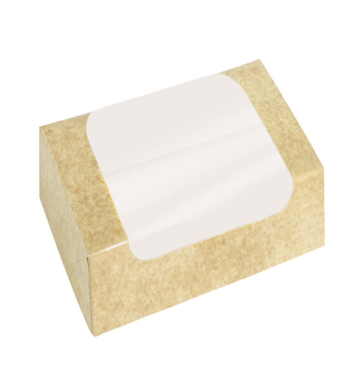 Rechteckige Verpackungen für Bäckereien PackiPack Vision Kraft 18x10x8cm (X Stück)