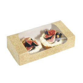 Rechteckige Verpackungen für Bäckereien PackiPack Vision Kraft 20x10,5x5cm (X Stück)