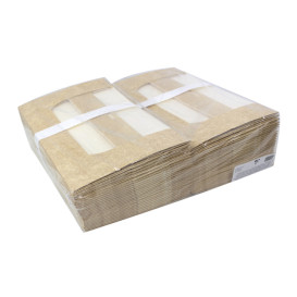 Rechteckige Verpackungen für Bäckereien PackiPack Vision Kraft 32x14x5cm (X Stück)