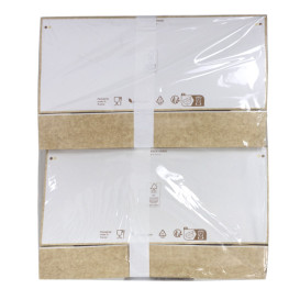 Rechteckige Verpackungen für Bäckereien PackiPack Vision Kraft 32x14x5cm (X Stück)