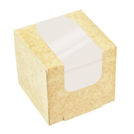 Lebensmittel-Eimer aus Kraftkarton PackiPack Vision Kraft 11x11x11cm (X Stück)