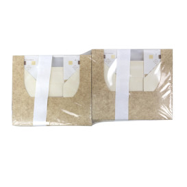 Rechteckige Verpackungen für Bäckereien PackiPack Vision Kraft 17x9x6cm (50 Stück)