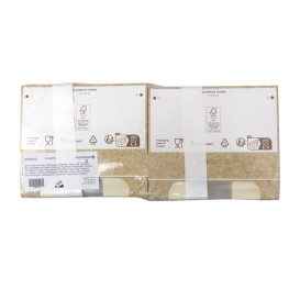 Rechteckige Verpackungen für Bäckereien PackiPack Vision Kraft 17x9x6cm (50 Stück)